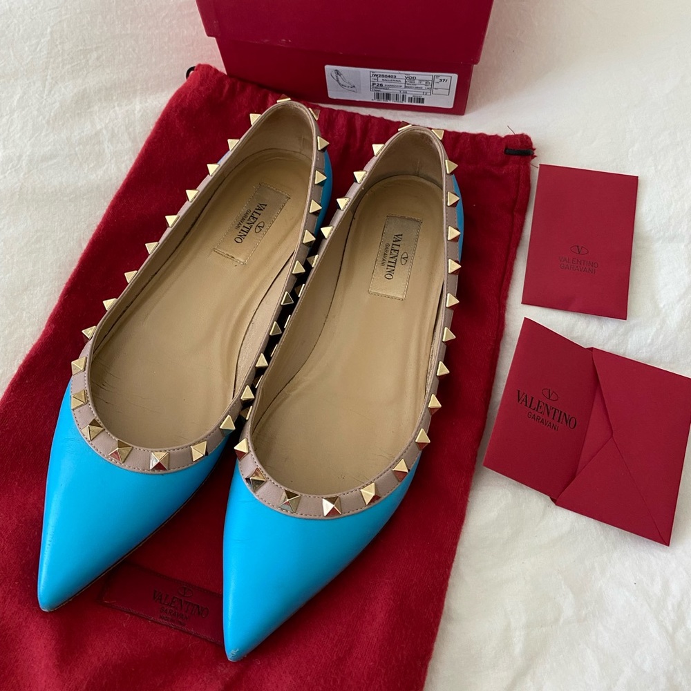 Valentino rockstud ballerina flat
